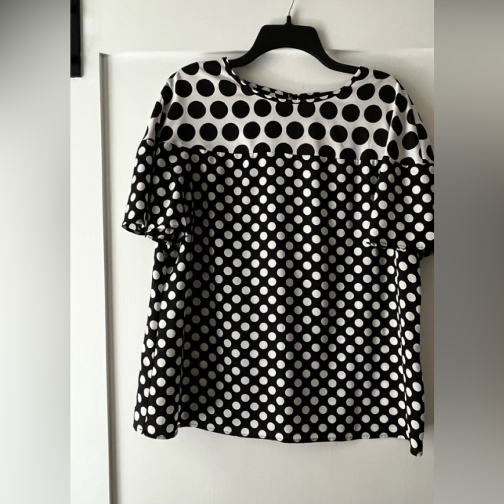 Black polka dot dress shirt